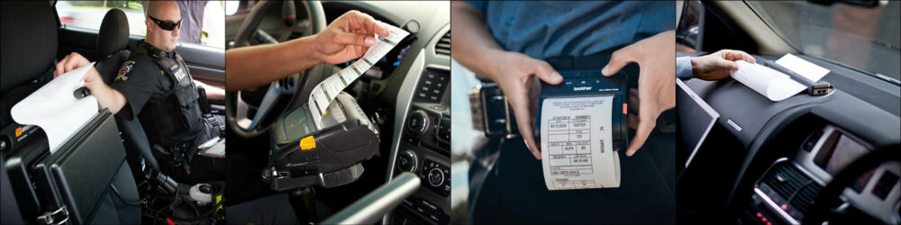 Mobile Printers for law enforcement, police, fire, ems. Printek & Brother brand mobile printers