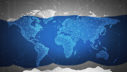 Polygon world map on blockchain hud banner. Polygon world map on blockchain hud banner.