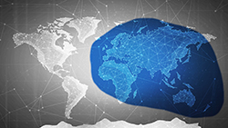 Polygon world map on blockchain hud banner. Polygon world map on blockchain hud banner.