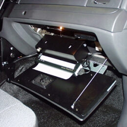 glove box printer mount