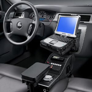 Computer Laptop mounted in vehicle