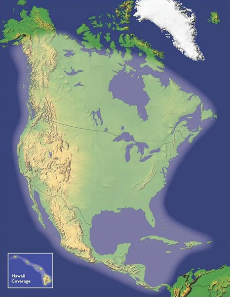 MSAT Coverage Map